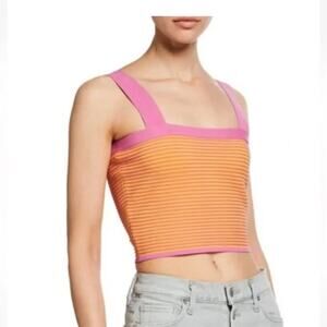 Derek Lam 10 Crosby Cropped Ribbed-Knit Top